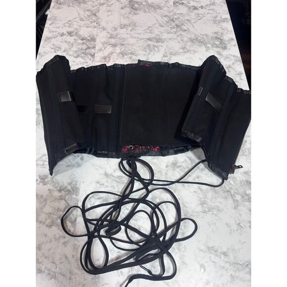 Goth Coquette Bustier Lace Up Corset 32 Blk Red Steampunk Victorian Style Witchy - Picture 5 of 10